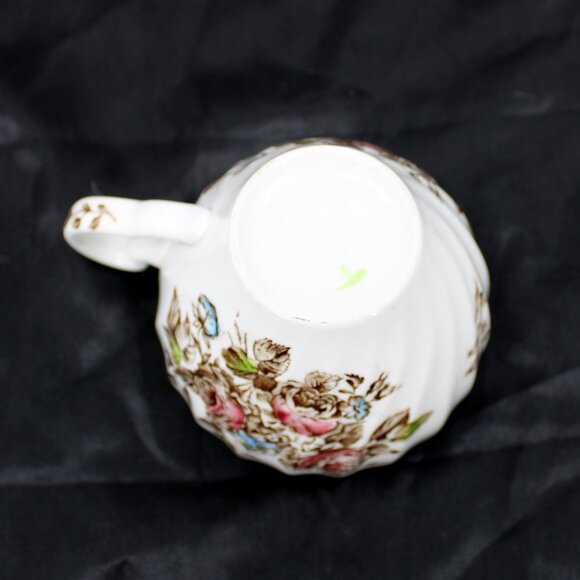 Johnson Bros Flat Cup & Saucer Set Devon Sprays Brown Multicolor - Picture 6 of 6